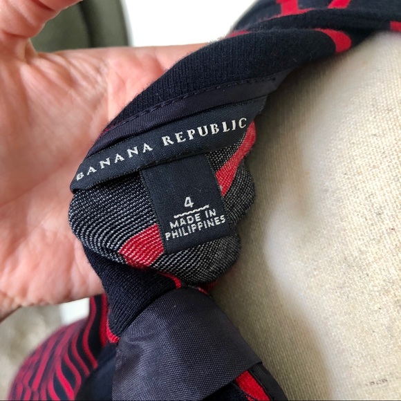 Banana Republic Navy & Red striped dress size 4 - Picture 5 of 5